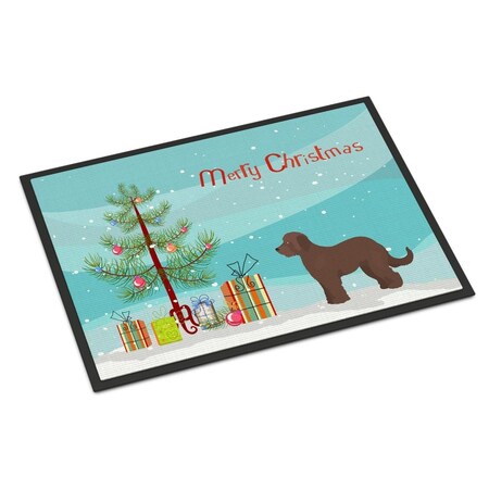 Carolines Treasures 24 x 36 in. Brown Goldendoodle Christmas Tree Indoor or Outdoor Mat CK3838JMAT